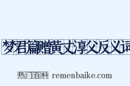 梦君篇赠黄丈淳父反义词是什么意思的图片